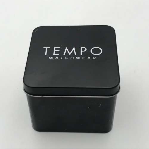 Tempo Quartz mens watch with blue dial - working
