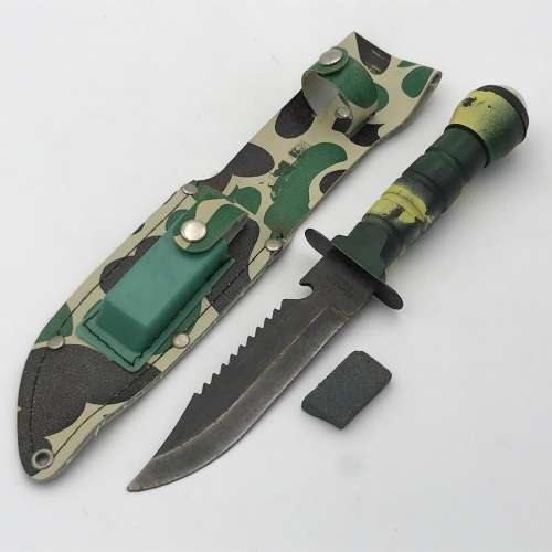 Vintage Rambo style survival compass knife