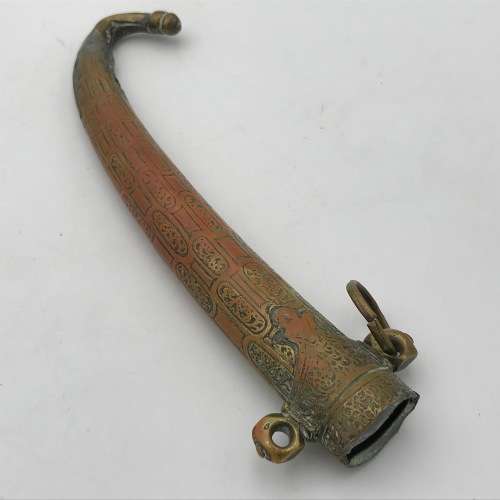 Antique Moroccan Jambya / Koummya dagger with brass sheath