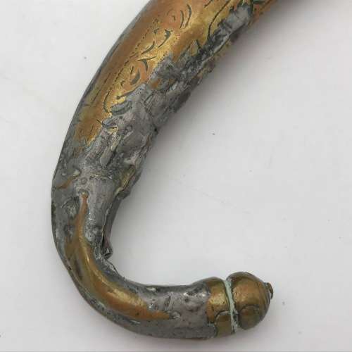 Antique Moroccan Jambya / Koummya dagger with brass sheath