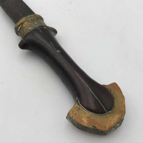 Antique Moroccan Jambya / Koummya dagger with brass sheath
