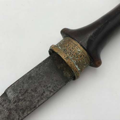 Antique Moroccan Jambya / Koummya dagger with brass sheath