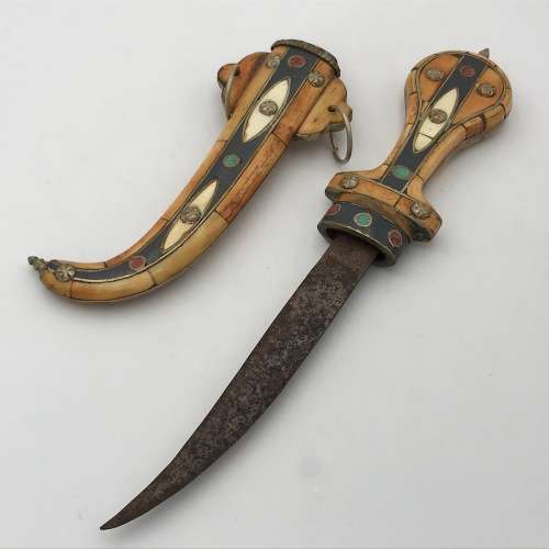 North African Bone and Brass dagger beautiful piece