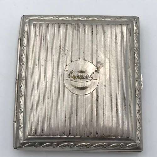 Vintage Cymot chrome plated cigarette case