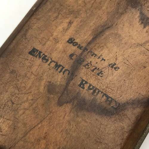 Vintage Souvenir de Crete wooden wallet