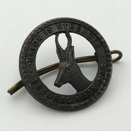 SA Union Defence Force cap and collar badge set