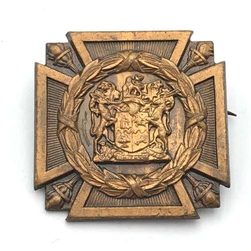 WW2 South Africa memorial death pin badge #5001