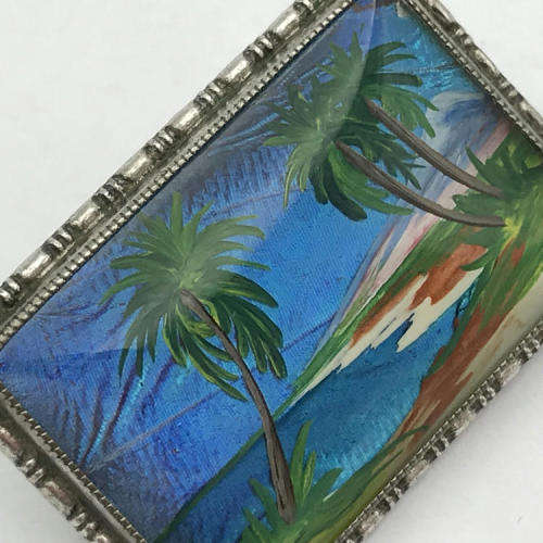 TKM Sterling Silver butterfly wing brooch