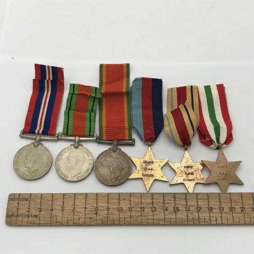 Set of 6 WW2 medals issued to 316017 R.J.C. Gardner