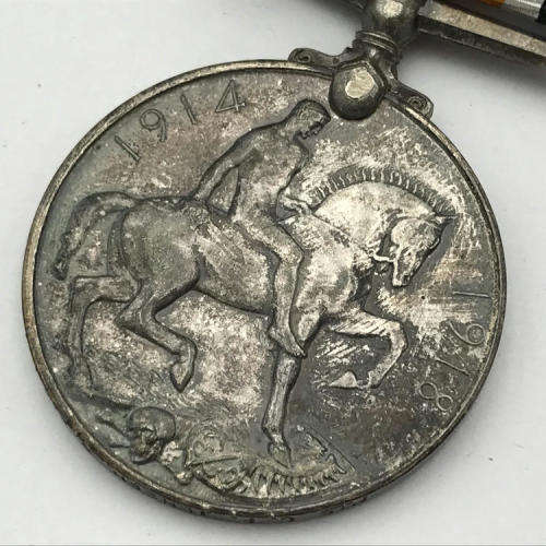 WW1 Trio medal group issued tp Private C.F. Jensen, SA Medical corps, 7th infantry