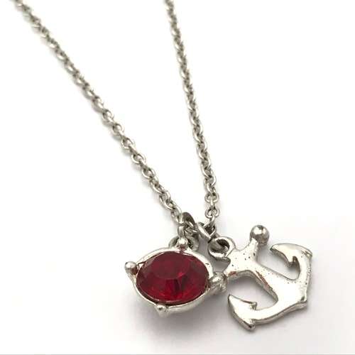 Silver coloured costume jewellery necklace with pendants - 41cm