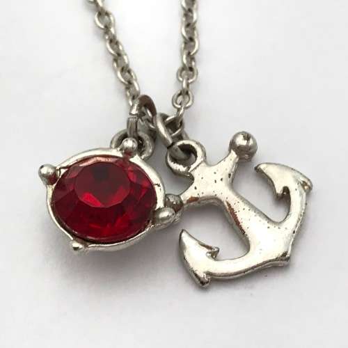 Silver coloured costume jewellery necklace with pendants - 41cm