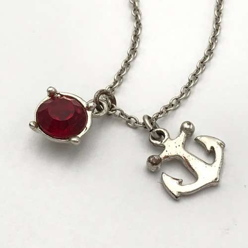 Silver coloured costume jewellery necklace with pendants - 41cm