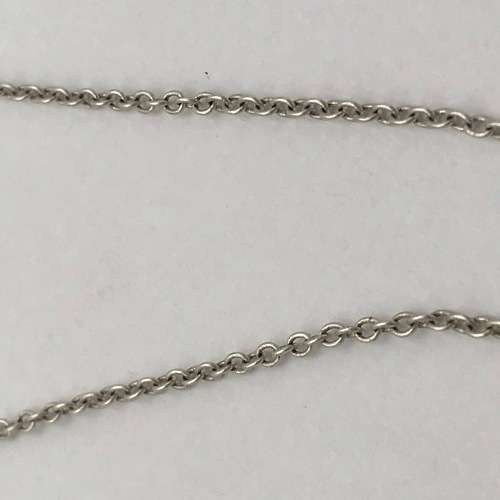 Silver coloured costume jewellery necklace with pendants - 41cm