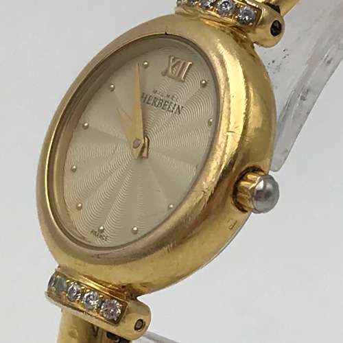 Michel Herbelin gold colour quartz ladies watch - working