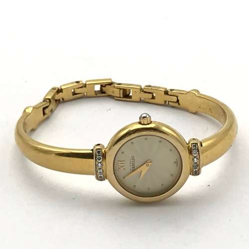 Michel Herbelin gold colour quartz ladies watch - working