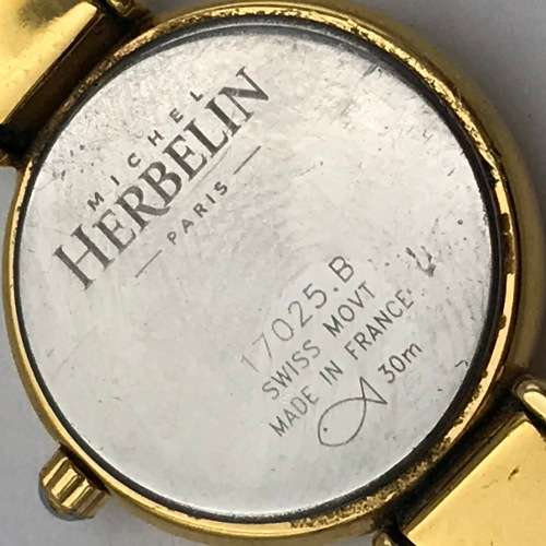 Michel Herbelin gold colour quartz ladies watch - working