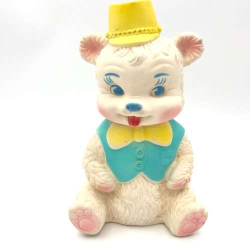 Vintage Rubber circus teddy bear
