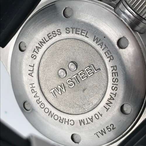 TW Steel Quartz Chronograph mens watch - working - fine scratch on glass