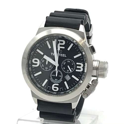 TW Steel Quartz Chronograph mens watch - working - fine scratch on glass
