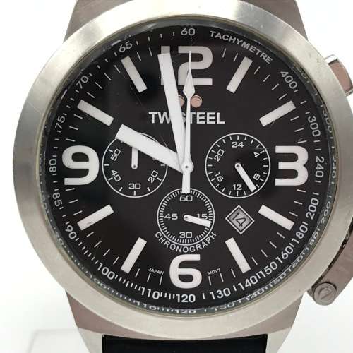 TW Steel Quartz Chronograph mens watch - working - fine scratch on glass
