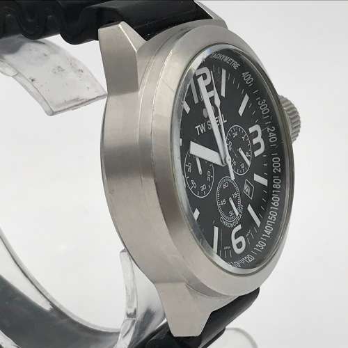 TW Steel Quartz Chronograph mens watch - working - fine scratch on glass