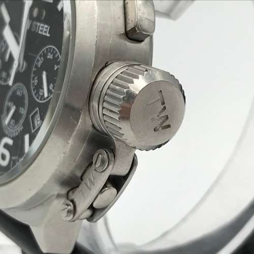 TW Steel Quartz Chronograph mens watch - working - fine scratch on glass