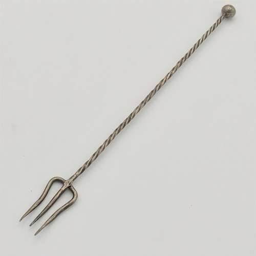 Vintage silver plated pickle fork