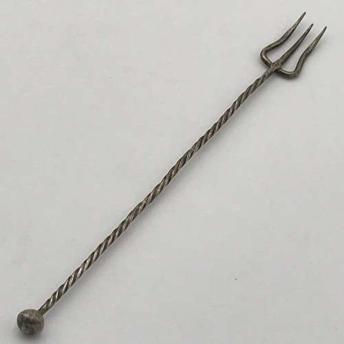 Vintage silver plated pickle fork