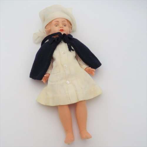 Vintage hard plastic nurse toy doll