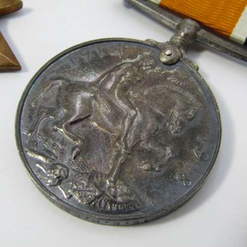 WW1 Death Plaque and trio medal set issued to Z/2937 Private Frank Henry Padbury , Rifle Brigade
