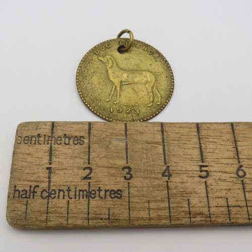 1923 Dog License token #56