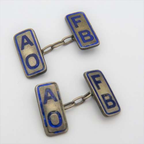 Pair of silver Ancient Order of Froth Blowers cufflinks