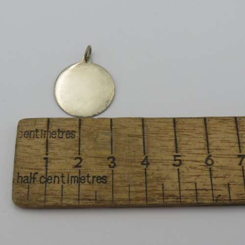 Sterling silver round pendant - Weighs 2,9 g
