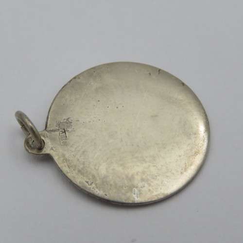 Sterling silver round pendant - Weighs 2,9 g