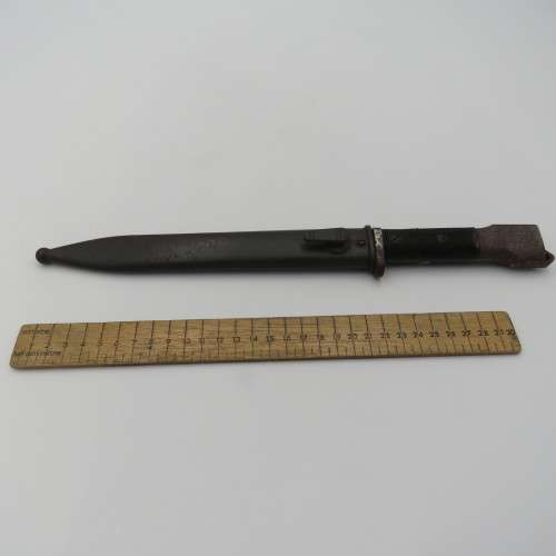 South African M1 Type A FN-FAL bayonet with plastic grip scales - muzzle ring removed