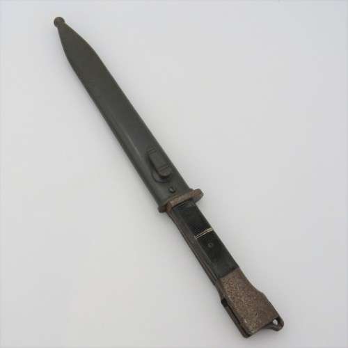 South African M1 Type A FN-FAL bayonet with plastic grip scales - muzzle ring removed