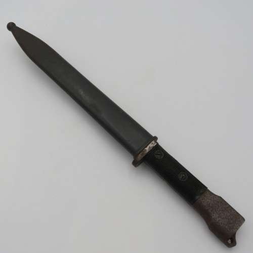 South African M1 Type A FN-FAL bayonet with plastic grip scales - muzzle ring removed