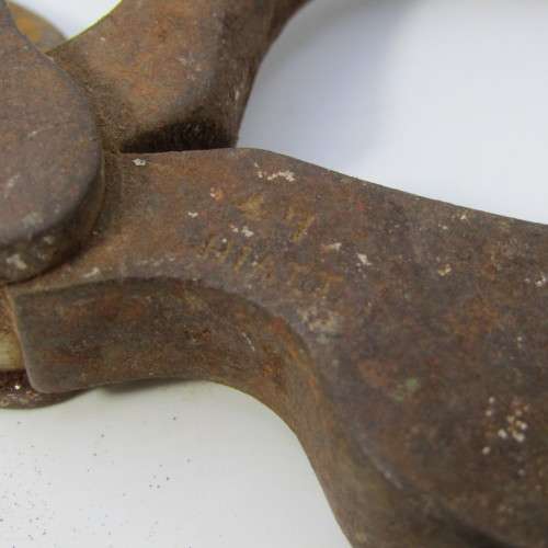 Antique early 1900`s Police Hiatt handcuffs - well used