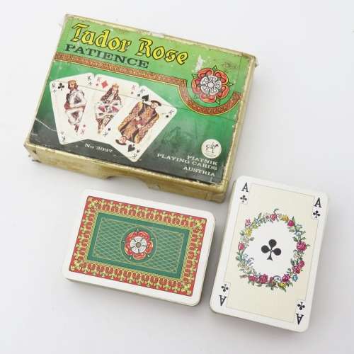 Vintage Tudor Rose small playing cards