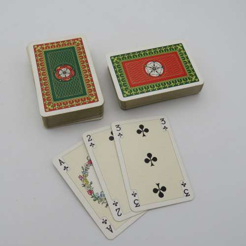 Vintage Tudor Rose small playing cards