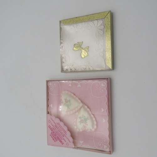 Pair of Vintage embroidered handkerchiefs