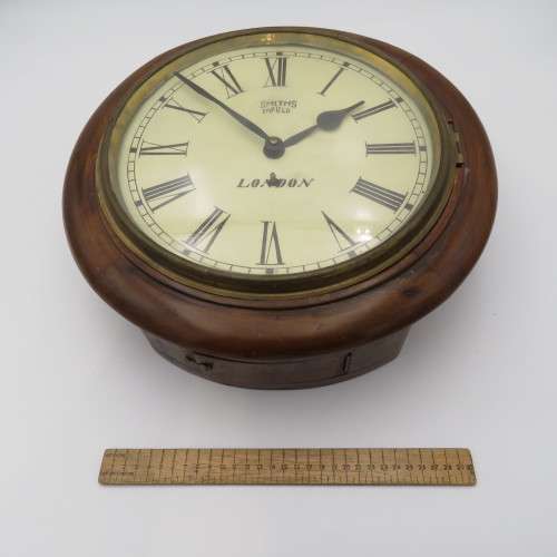 Antique Smiths Enfield London wall clock - Runs and stops
