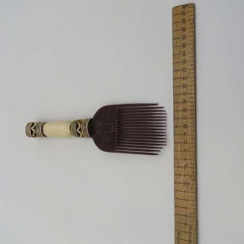 Antique African bone and wood comb - some damage