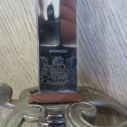 SADF Officers ceremonial sword with sheath and frog - WKC Solingen - number 1087