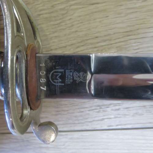 SADF Officers ceremonial sword with sheath and frog - WKC Solingen - number 1087