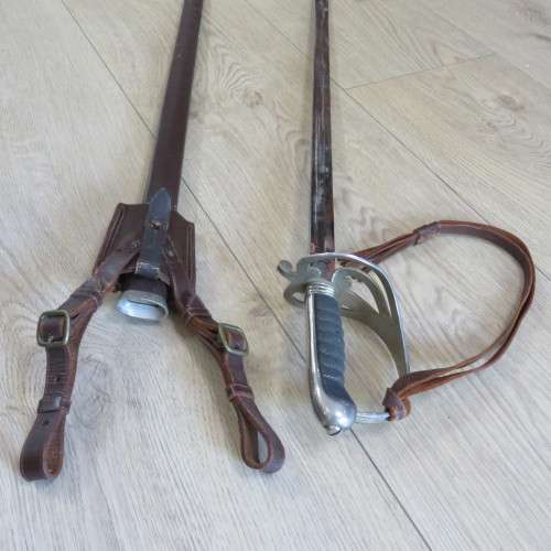 SADF Officers ceremonial sword with sheath and frog - WKC Solingen - number 1087