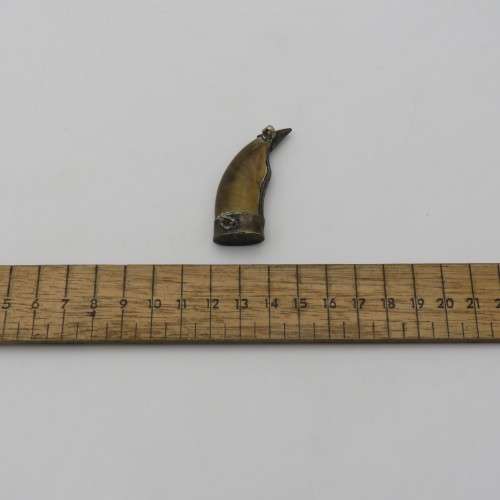 Vintage lion claw and silver brooch