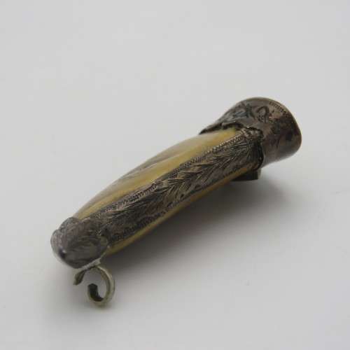 Vintage lion claw and silver brooch