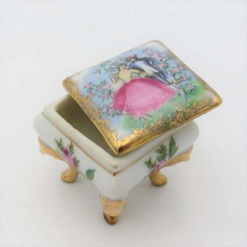 Vintage miniature porcelain trinket bowl